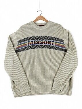Missoni Men's Logo Intarsia Crewneck Sweater - Size L